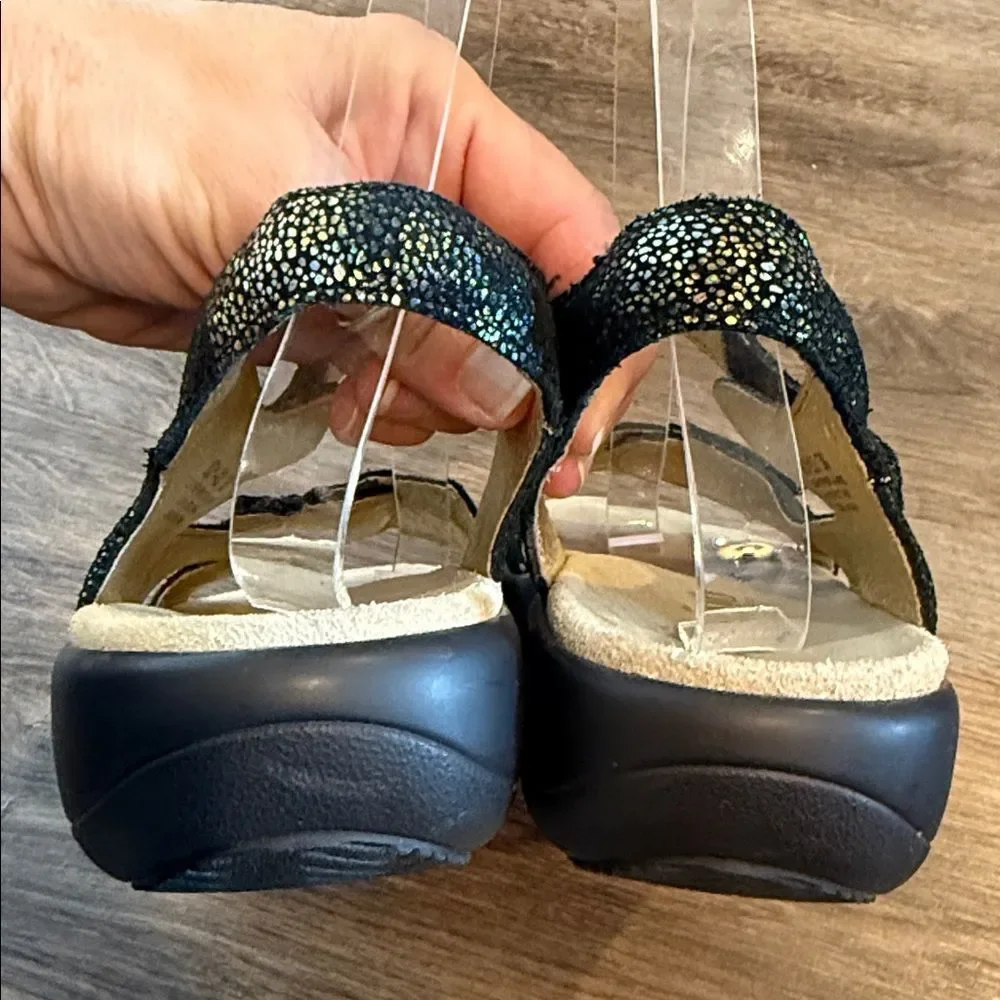 Alegria Joy Sandals, Women’s Size 38 8-8.5 in Oh Snap Glitter